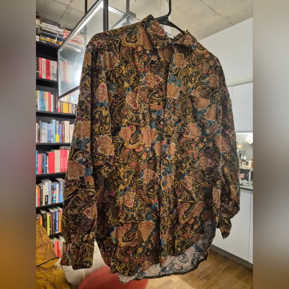 Vintage French Connection Paisley Floral Button Down Shirt One Of A Kind